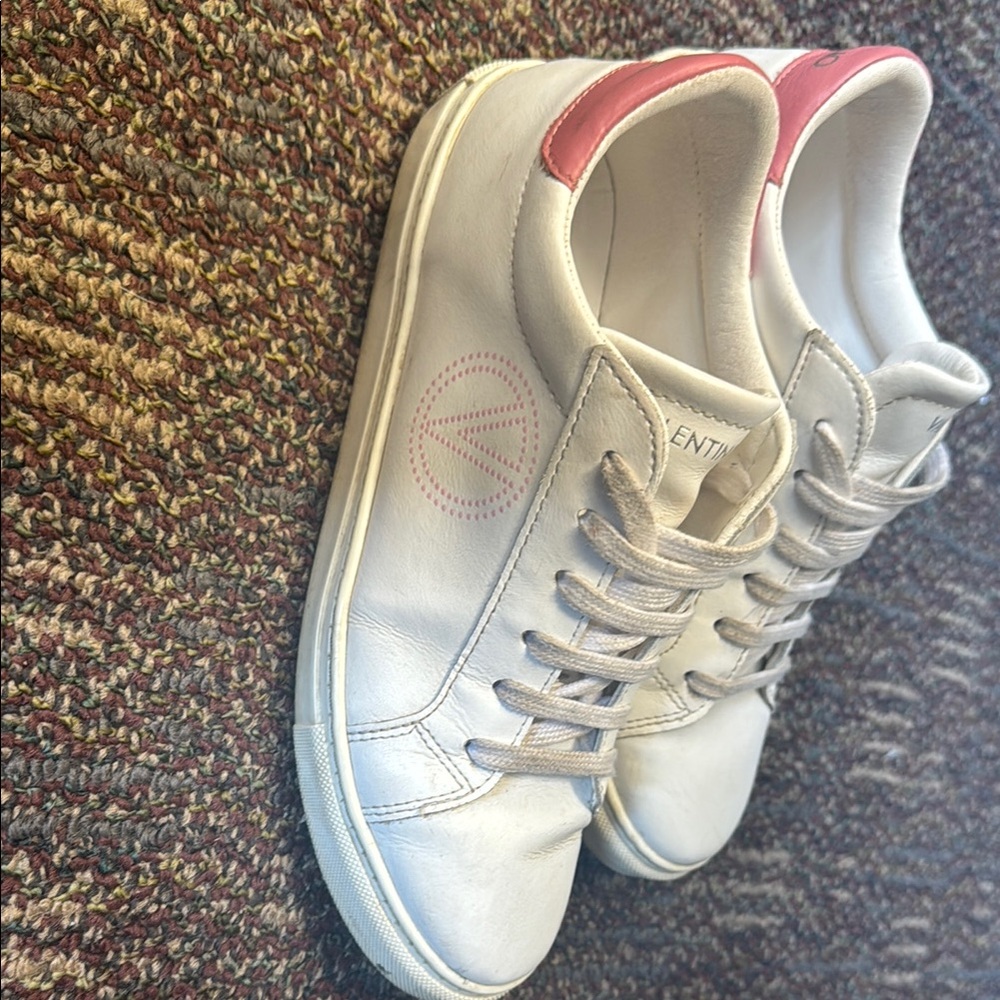 Valentino Cream and Pink Sneakers